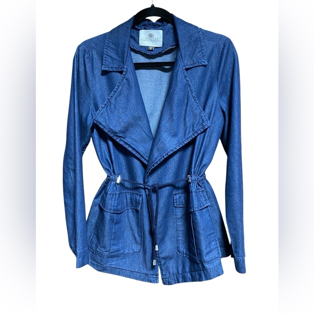 1 Sunset Lane Women’s Magnolia Chambray Lightweight Jacket Size M - EUC